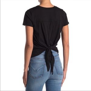 NWT Madewell knot back tee black